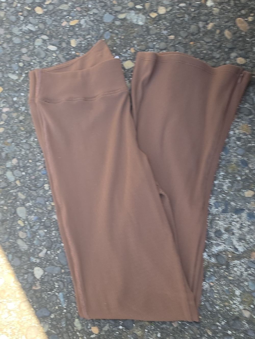 Brown Women's Flare Wide-Leg Pants